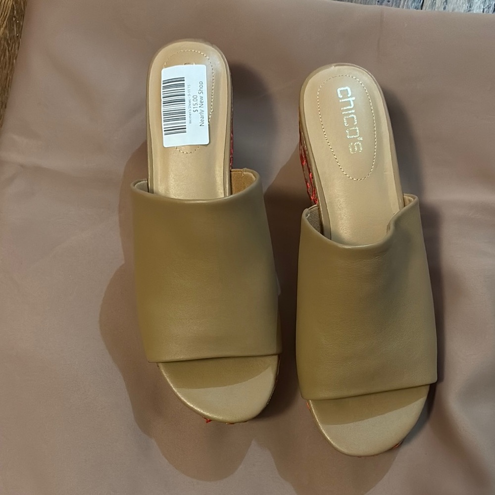 Chico's Tan Women's Slide Sandals